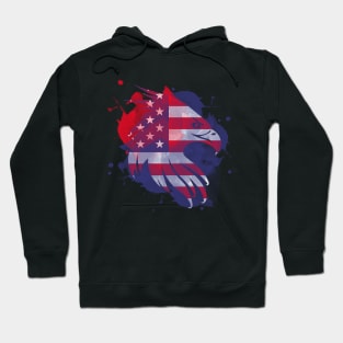 American Flag and Eagle Art Hoodie